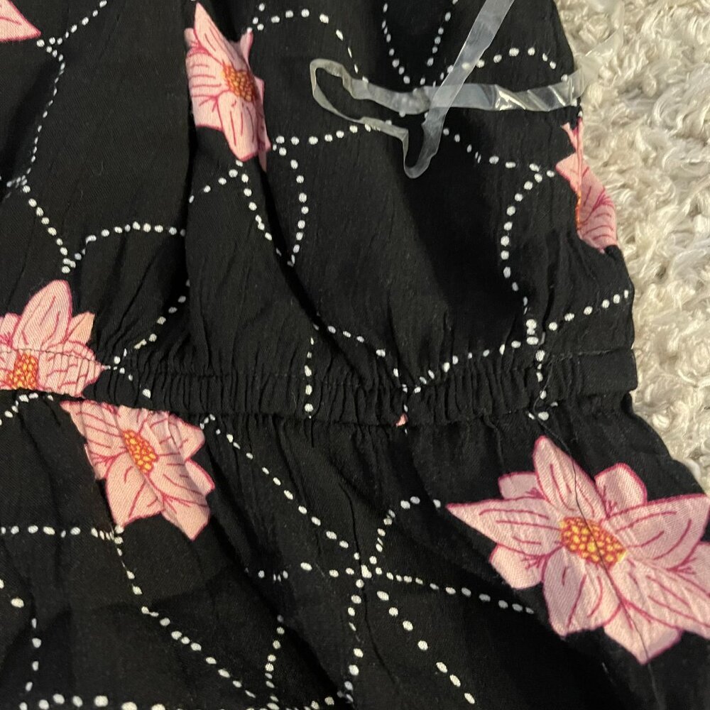 NWT SO Black Pink Floral Halter Maxi Dress XL - Picture 11 of 11